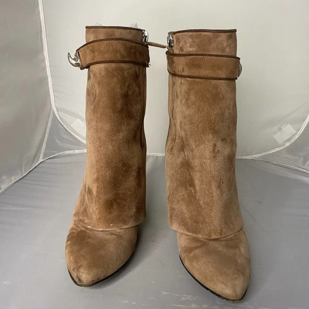 Givenchy Shark Tooth Foldover Wedge Boots 10 - Picture 2 of 14